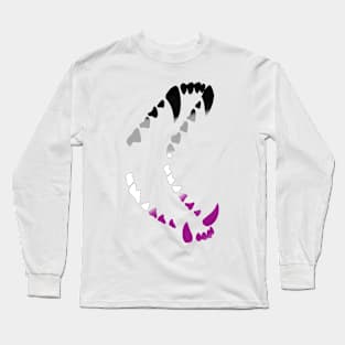 Wolf Teeth Pride: Asexual Long Sleeve T-Shirt